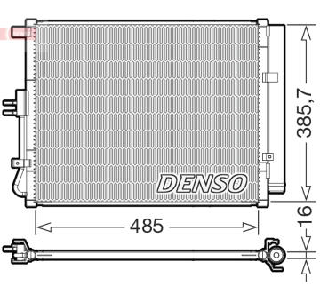 Kondenzátor, klimatizace DENSO DCN43007