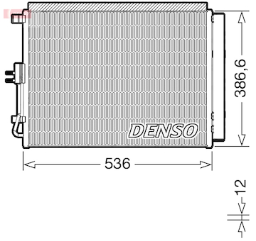 Kondenzátor, klimatizace DENSO DCN43009