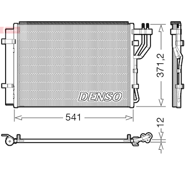 Kondenzátor, klimatizace DENSO DCN43010