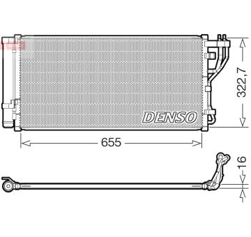 Kondenzátor, klimatizace DENSO DCN43011