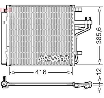 Kondenzátor, klimatizace DENSO DCN43012