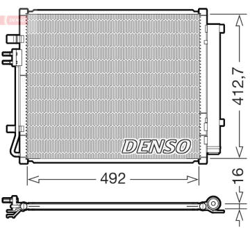 Kondenzátor, klimatizace DENSO DCN43015