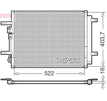 Kondenzátor, klimatizace DENSO DCN43018