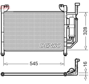 Kondenzátor, klimatizace DENSO DCN44004