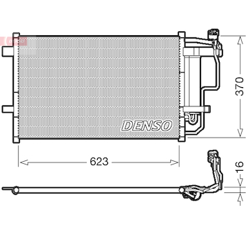 Kondenzátor, klimatizace DENSO DCN44007