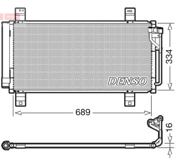 Kondenzátor klimatizácie DENSO DCN44008