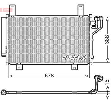 Kondenzátor, klimatizace DENSO DCN44009