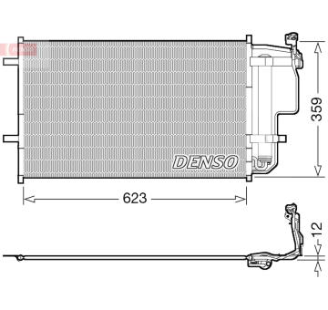 Kondenzátor, klimatizace DENSO DCN44011