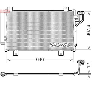 Kondenzátor, klimatizace DENSO DCN44012