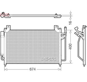 Kondenzátor, klimatizace DENSO DCN44013