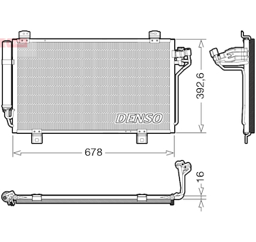 Kondenzátor, klimatizace DENSO DCN44015