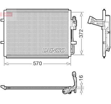 Kondenzátor, klimatizace DENSO DCN44016
