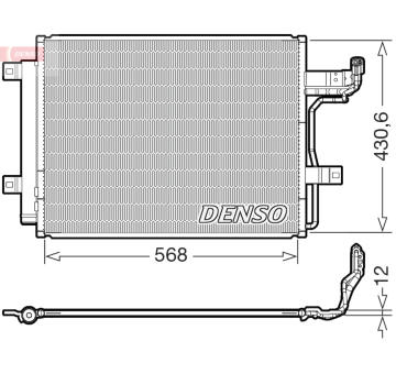 Kondenzátor, klimatizace DENSO DCN44019