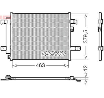 Kondenzátor, klimatizace DENSO DCN44020