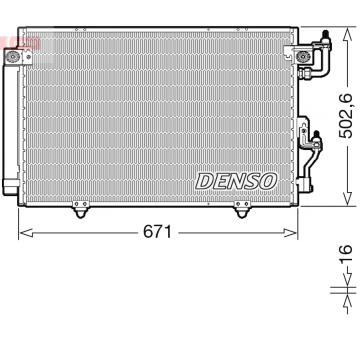 Kondenzátor, klimatizace DENSO DCN45008