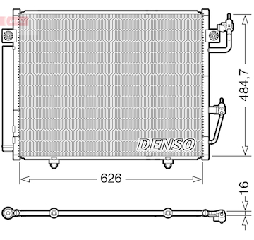 Kondenzátor, klimatizace DENSO DCN45009