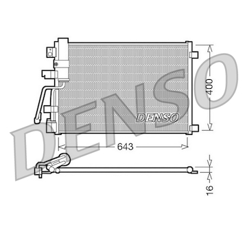 Kondenzátor, klimatizace DENSO DCN46003