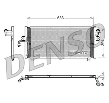 Kondenzátor, klimatizace DENSO DCN46004