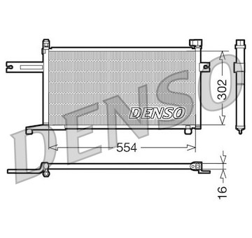 Kondenzátor, klimatizace DENSO DCN46005