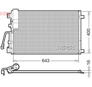 Kondenzátor, klimatizace DENSO DCN46008