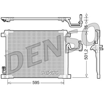 Kondenzátor, klimatizace DENSO DCN46012