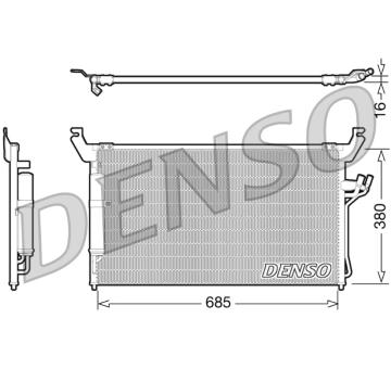 Kondenzátor, klimatizace DENSO DCN46013