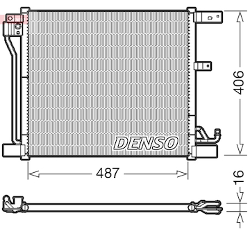 Kondenzátor, klimatizace DENSO DCN46018