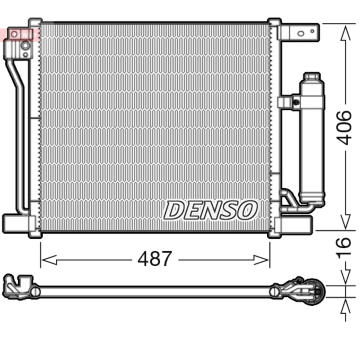 Kondenzátor, klimatizace DENSO DCN46021