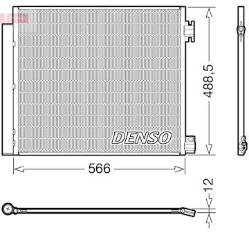 Kondenzátor, klimatizace DENSO DCN46026