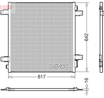 Kondenzátor, klimatizace DENSO DCN46027