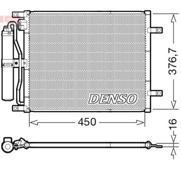 Kondenzátor, klimatizace DENSO DCN46029