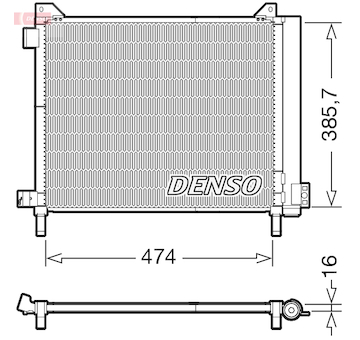 Kondenzátor, klimatizace DENSO DCN46030