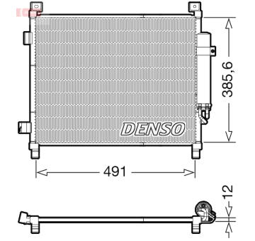 Kondenzátor, klimatizace DENSO DCN46031