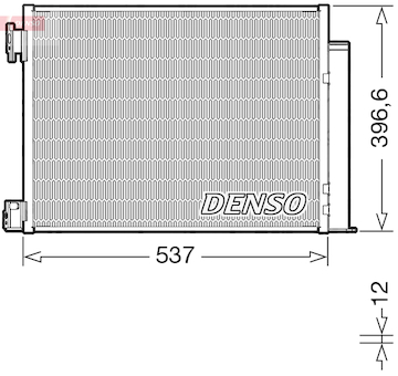 Kondenzátor, klimatizace DENSO DCN46032