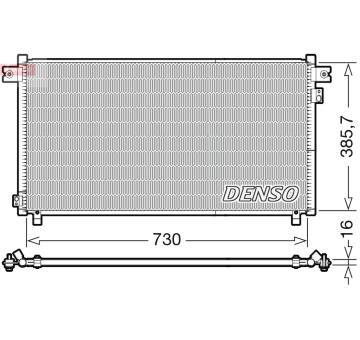 Kondenzátor, klimatizace DENSO DCN46033