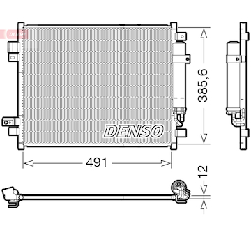 Kondenzátor, klimatizace DENSO DCN46034