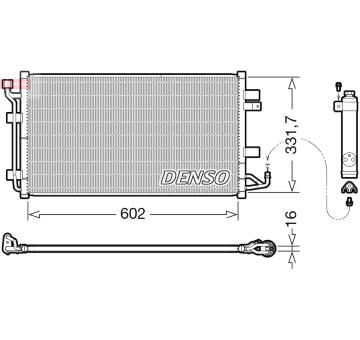 Kondenzátor, klimatizace DENSO DCN46035