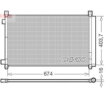 Kondenzátor, klimatizace DENSO DCN46036