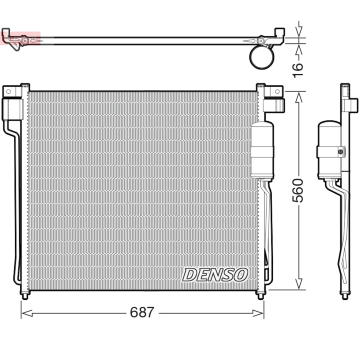 Kondenzátor, klimatizace DENSO DCN46037