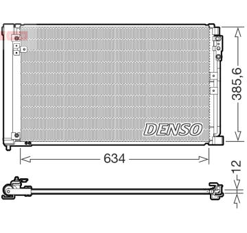 Kondenzátor, klimatizace DENSO DCN46038