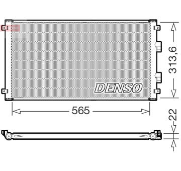 Kondenzátor, klimatizace DENSO DCN46039