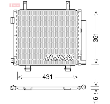 Kondenzátor, klimatizace DENSO DCN47004