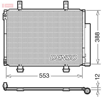 Kondenzátor, klimatizace DENSO DCN47007