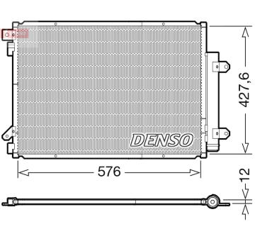 Kondenzátor, klimatizace DENSO DCN47008