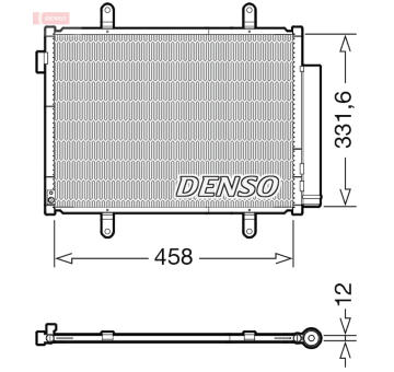 Kondenzátor, klimatizace DENSO DCN47011