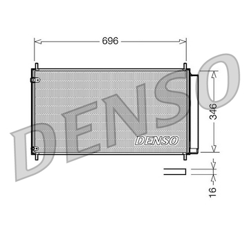 Kondenzátor, klimatizace DENSO DCN50022