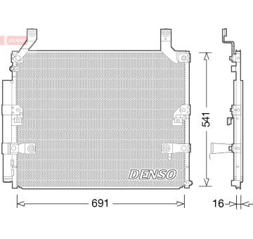 Kondenzátor klimatizácie DENSO DCN50032
