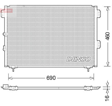 Kondenzátor klimatizácie DENSO DCN50033
