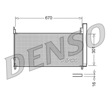 Kondenzátor, klimatizace DENSO DCN50037