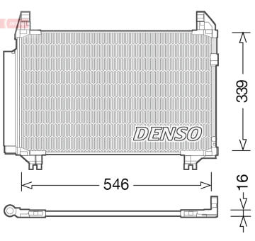 Kondenzátor, klimatizace DENSO DCN50039
